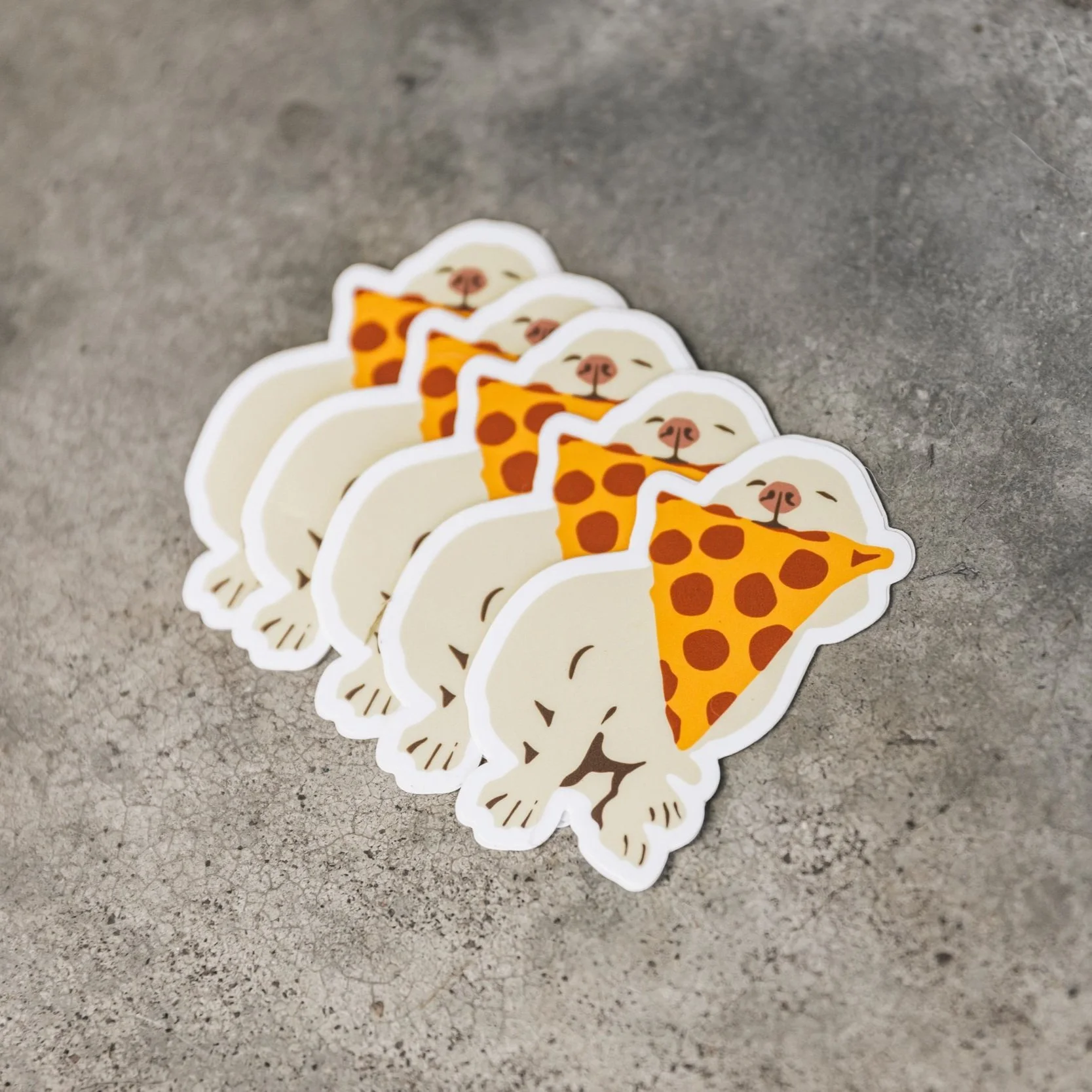 Pizza Dog Sid Stickers (5 pack!) — ZilkerBark!